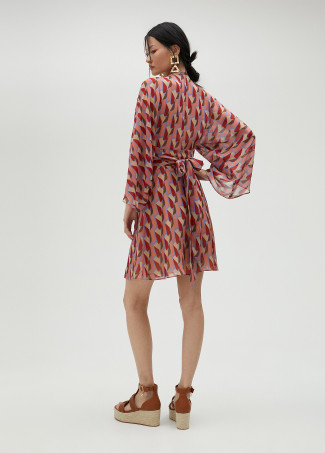 Vestido curto fluido