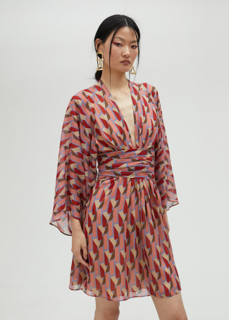 Vestido curto fluido