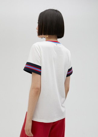 Maglietta maniche a righe tricolori