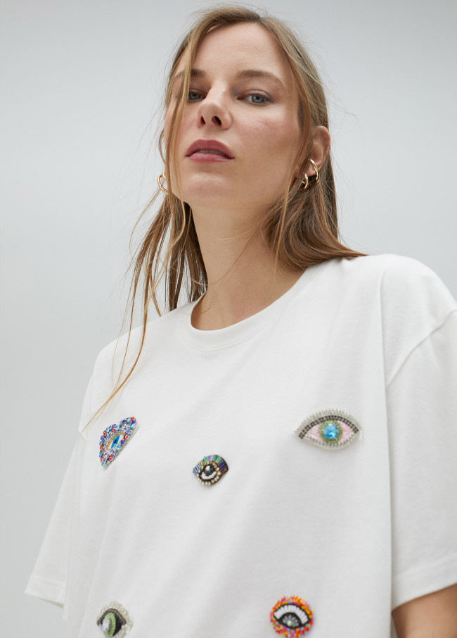 Maglietta dettaglio strass