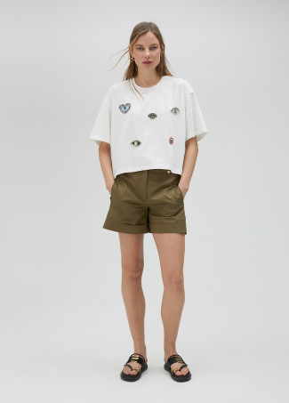 Camiseta detalle pedrería