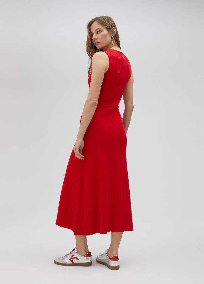 Vestido rojo de punto