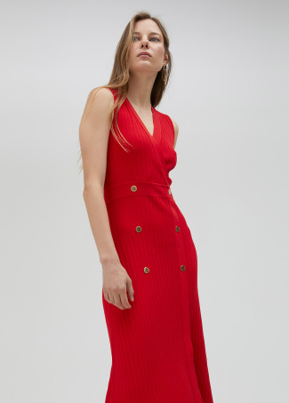 Vestido vermelho de malha