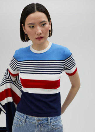 Jersey de punto multicolor