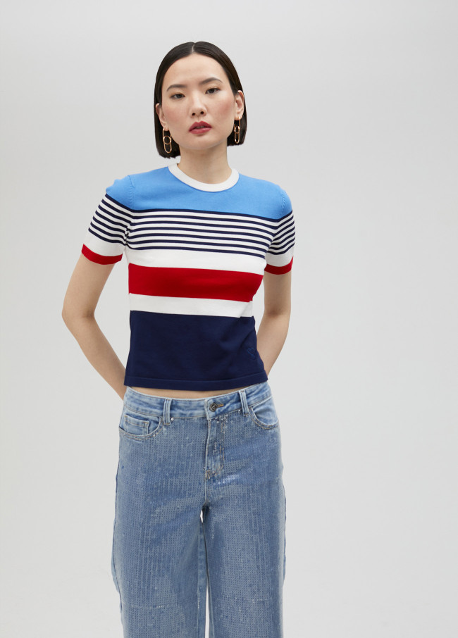 Jersey de punto multicolor