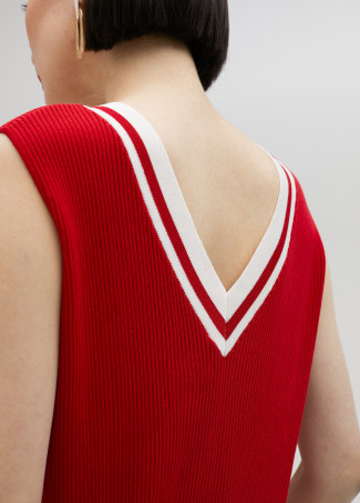 Zweifarbiges Stricktop