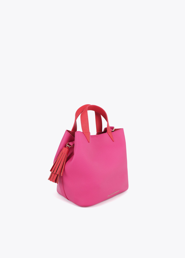 Sac bicolore avec pampille