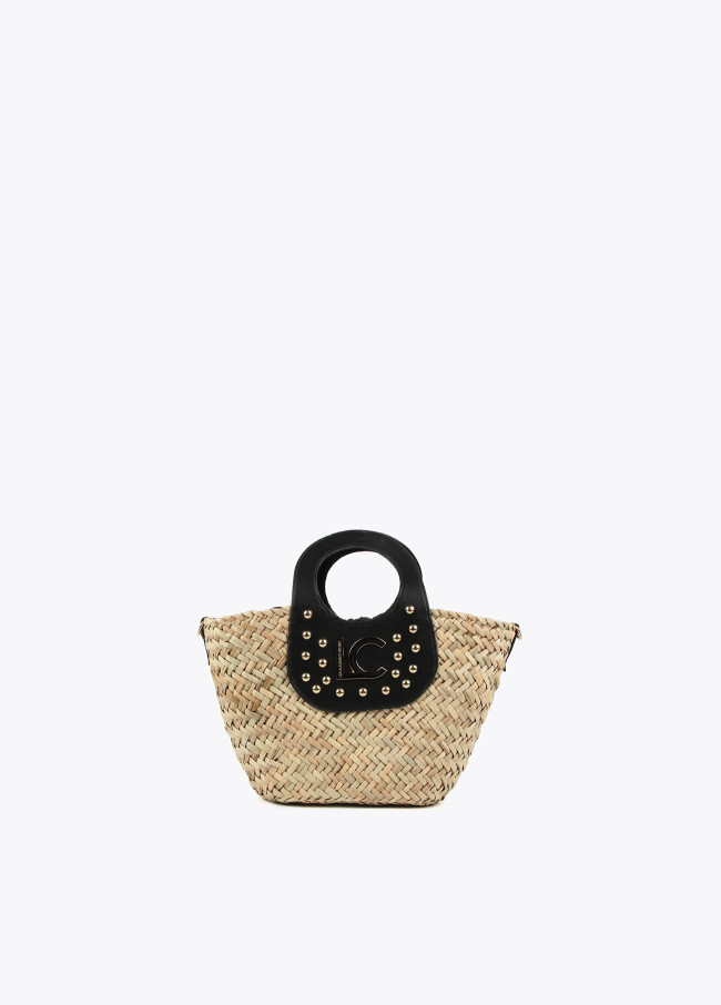 Mala tote pequena com tachas