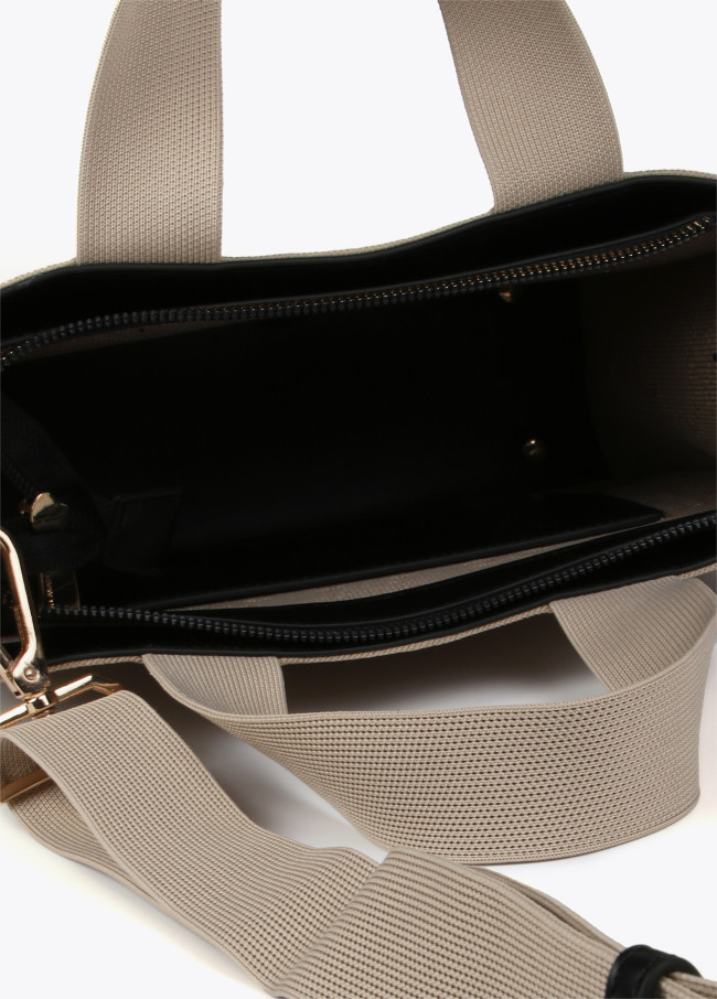 Mini borsa shopper in tessuto a monogrammi