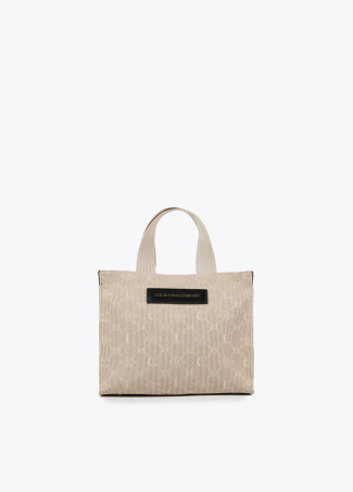 Mini-sac cabas en tissu monogramme