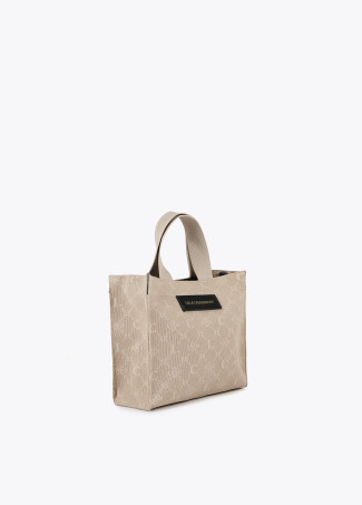 Mini-sac cabas en tissu monogramme
