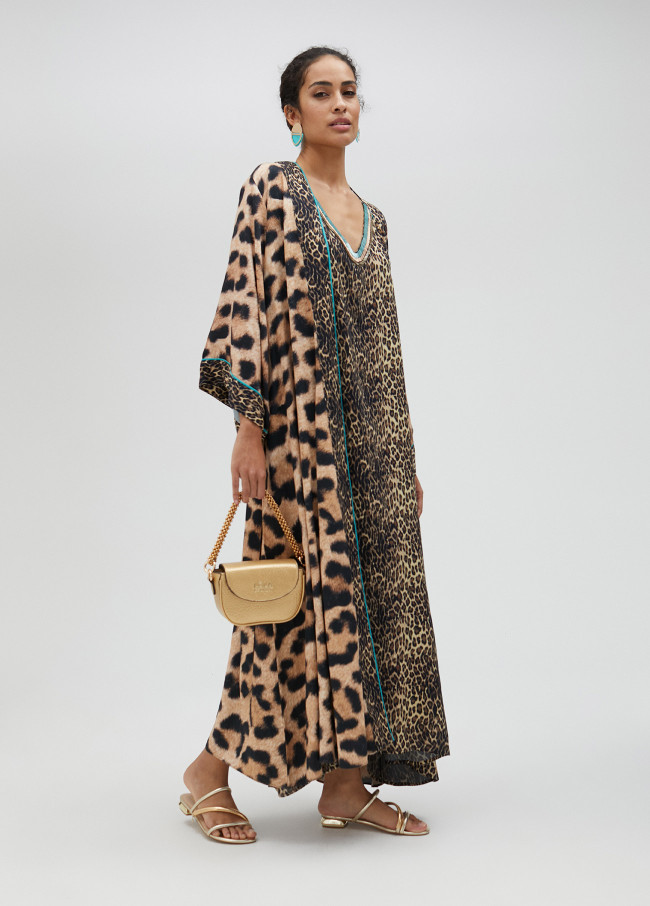 Kurta estampado animal leopardo