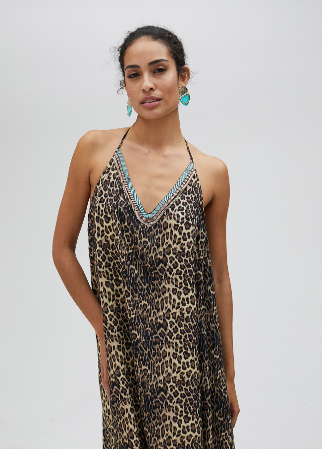 Kurta mit leopard-Animal-Print