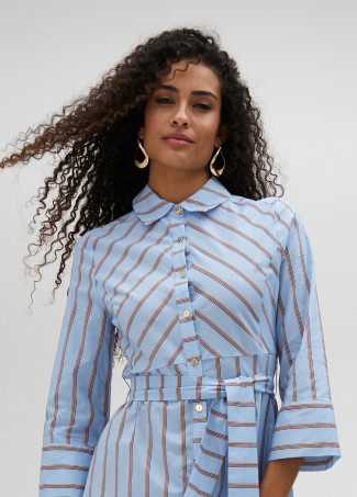 Robe longue à rayures