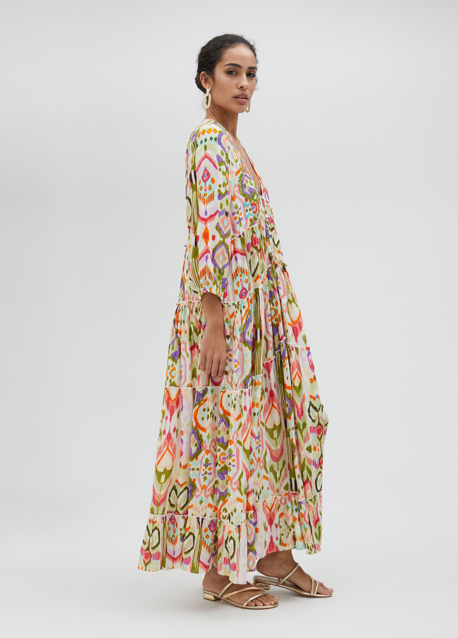 Long ethnic print dress