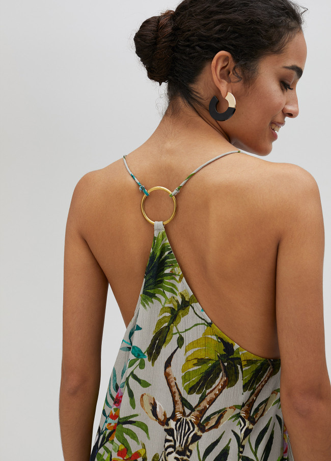 Robe longue imprimée