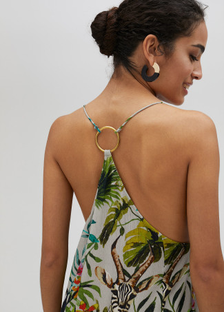 Vestido comprido estampado