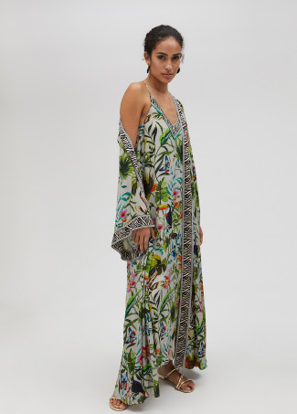 Langes Kleid mit Print