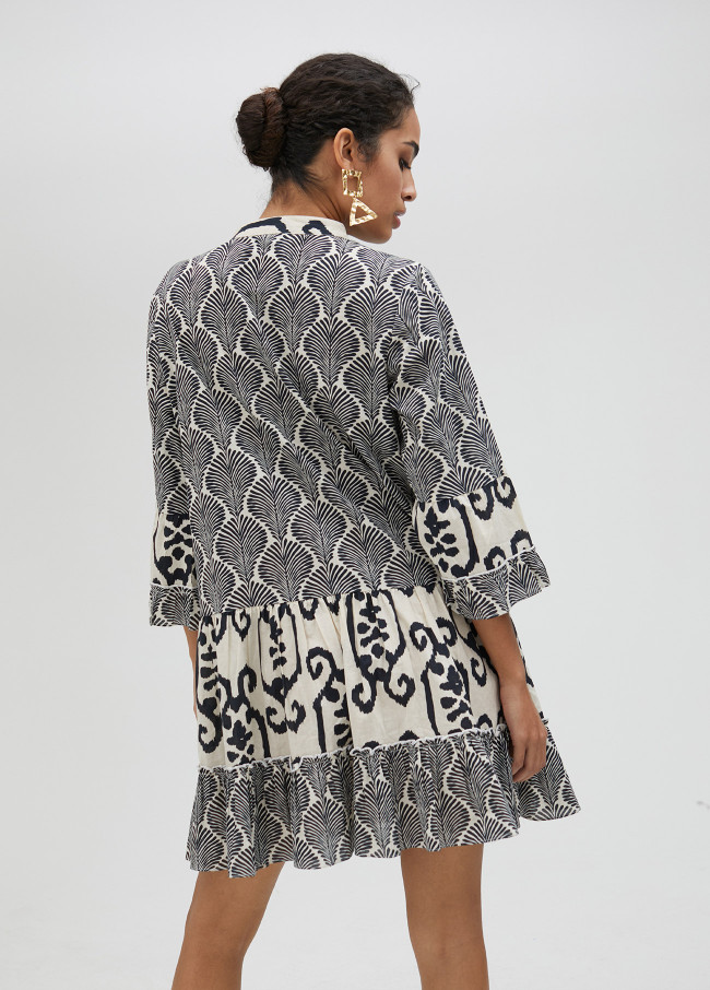 Vestido corto estampado