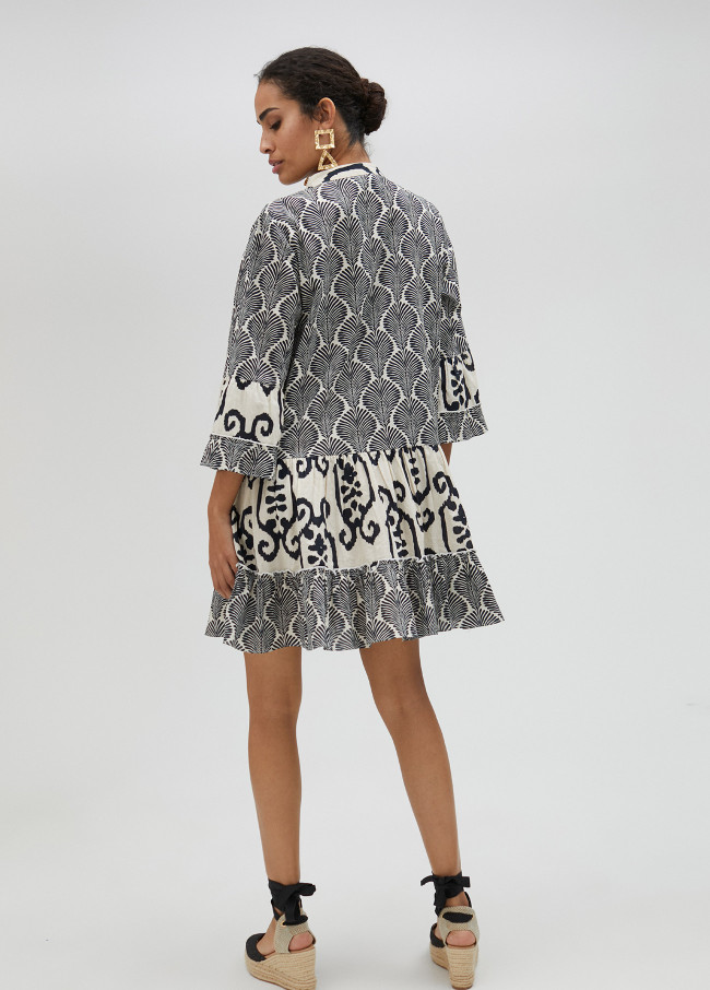 Vestido curto estampado