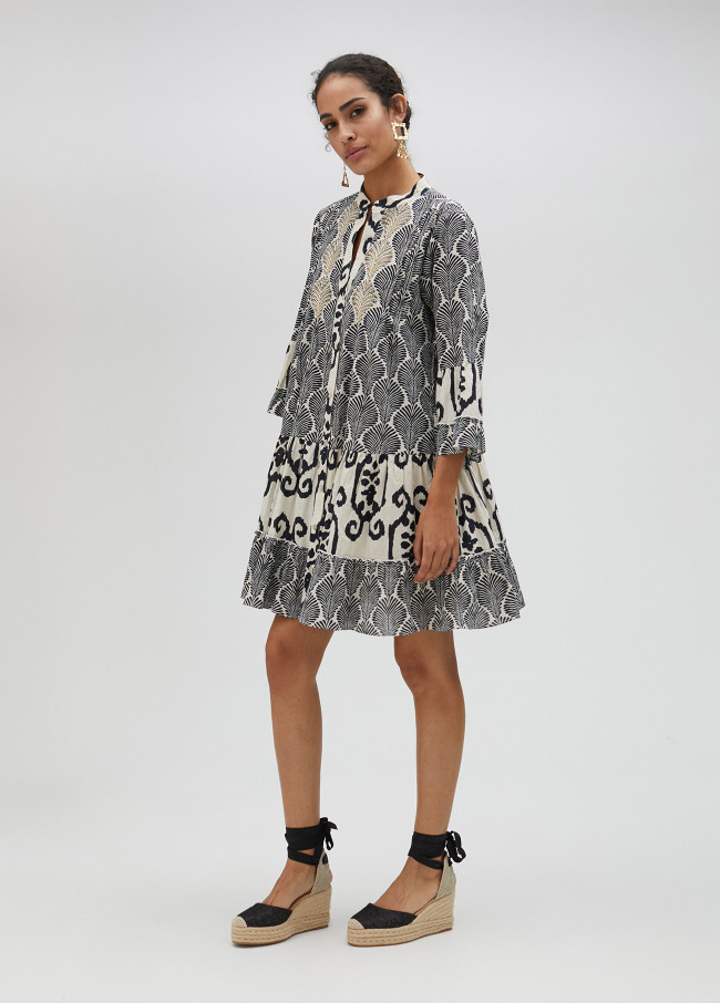 Robe courte imprimée