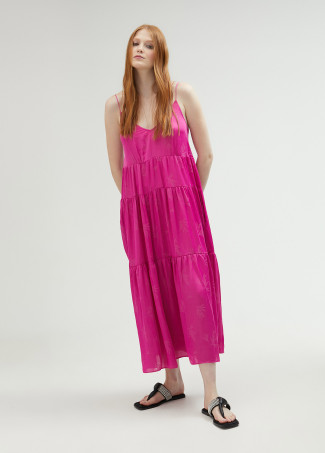 Robe à bretelles avec volants