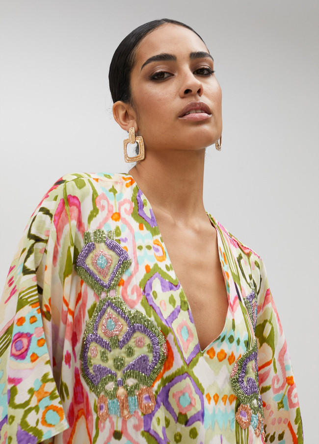 Vestido curto estampado