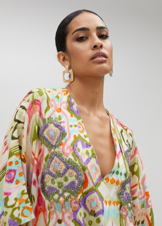 Vestido curto estampado