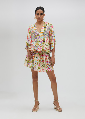 Vestido curto estampado