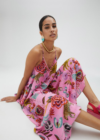 Long printed dress