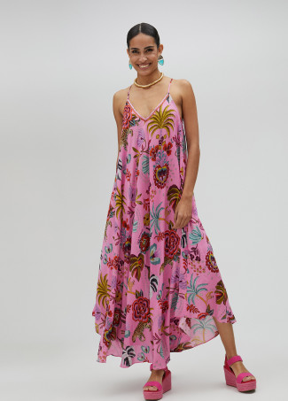 Robe longue imprimée