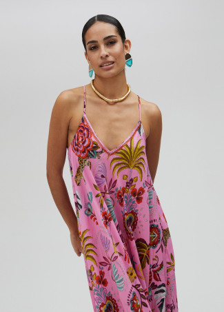 Langes Kleid mit Print