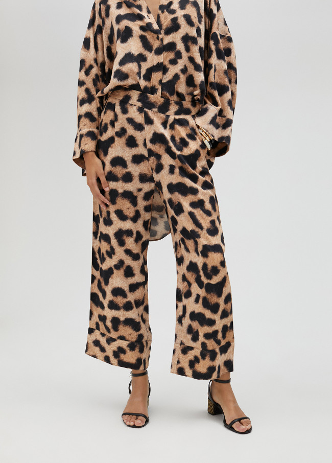 Pantalón animal print palazzo