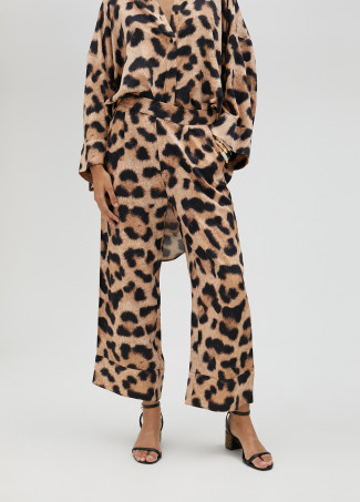 Pantalón animal print palazzo