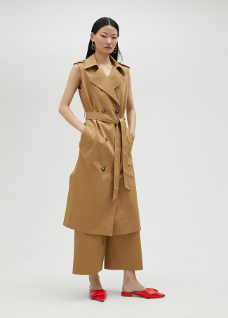 Crossover waistcoat dress