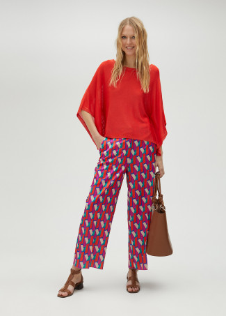 Pullover in maglia con maniche stile poncho