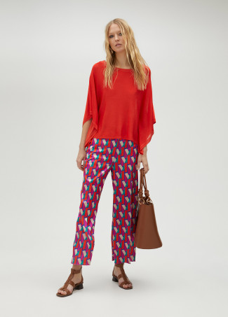 Pullover in maglia con maniche stile poncho