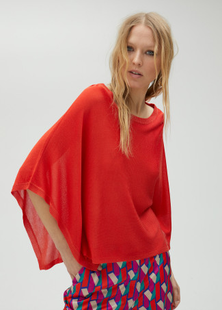 Pull en maille à manches cape
