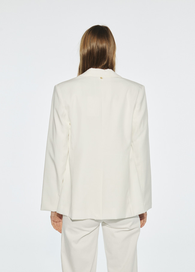 Straight fit tencel blazer