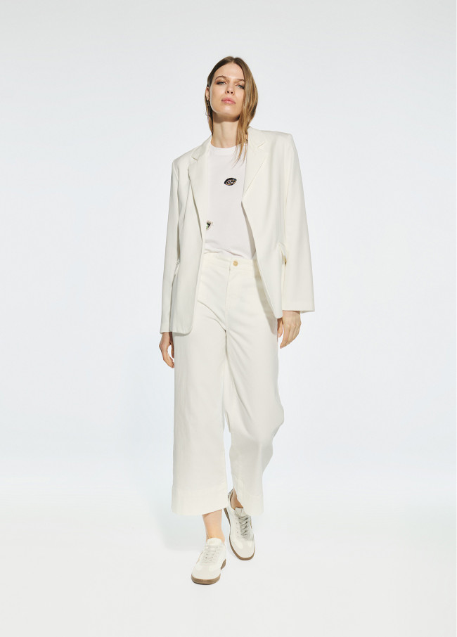 Blazer dritto tencel