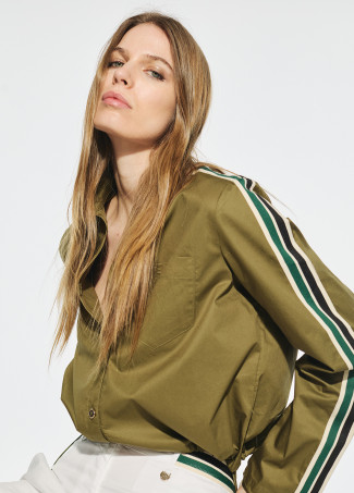 Camicia popeline con elastico