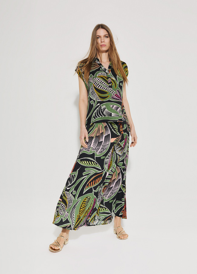Tropical print blouse