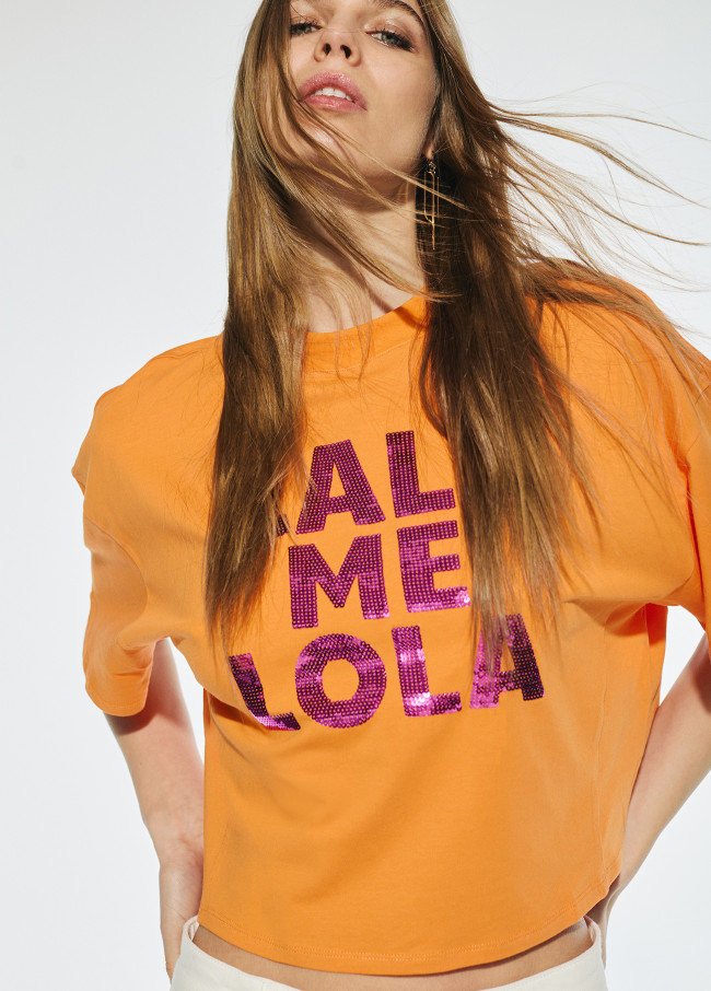 Camiseta cropped Lola