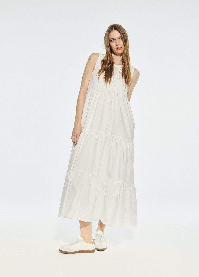 Langes Trägerkleid