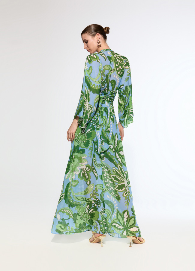 Vestido largo estampado
