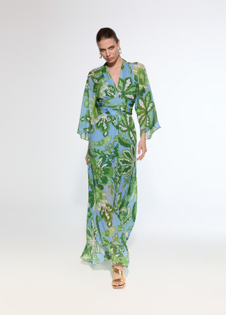 Vestido largo estampado