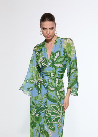 Vestido largo estampado