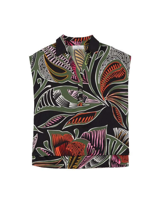 Blusa estampado tropical