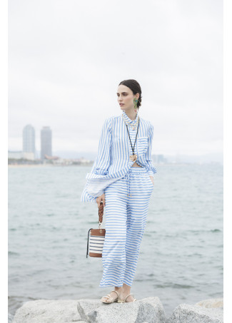 Chemise rayures bidirectionnelles