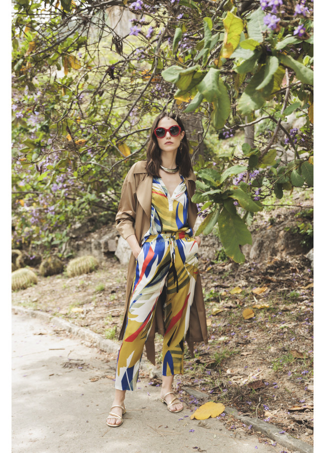 Camicia stampa tropicale